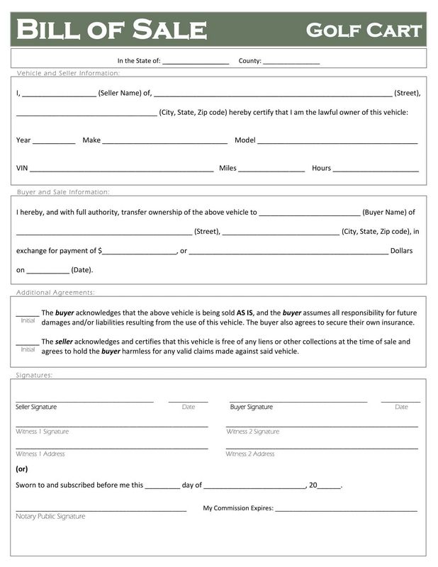 What Is a Golf Cart Receipt?