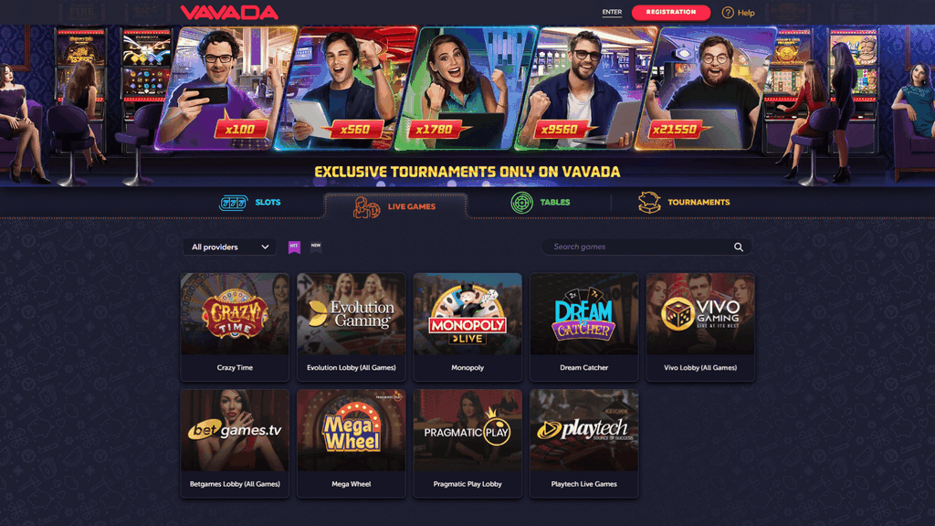 Зеркало и регистрация онлайн-казино VAVADA
